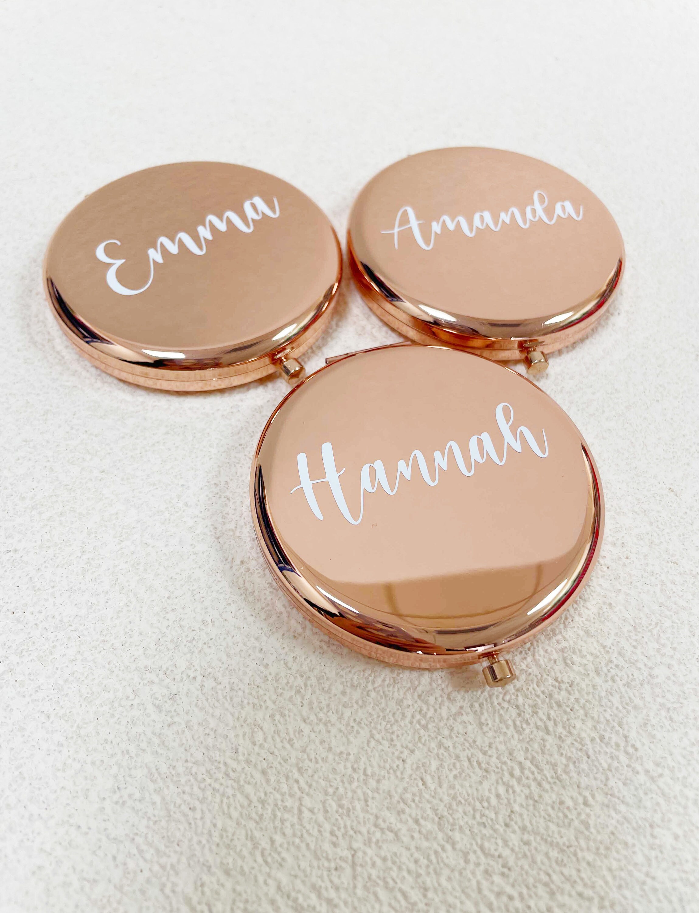 Compact Mirror Wedding Favors Rose Gold Mirror Maid of Honor Etsy