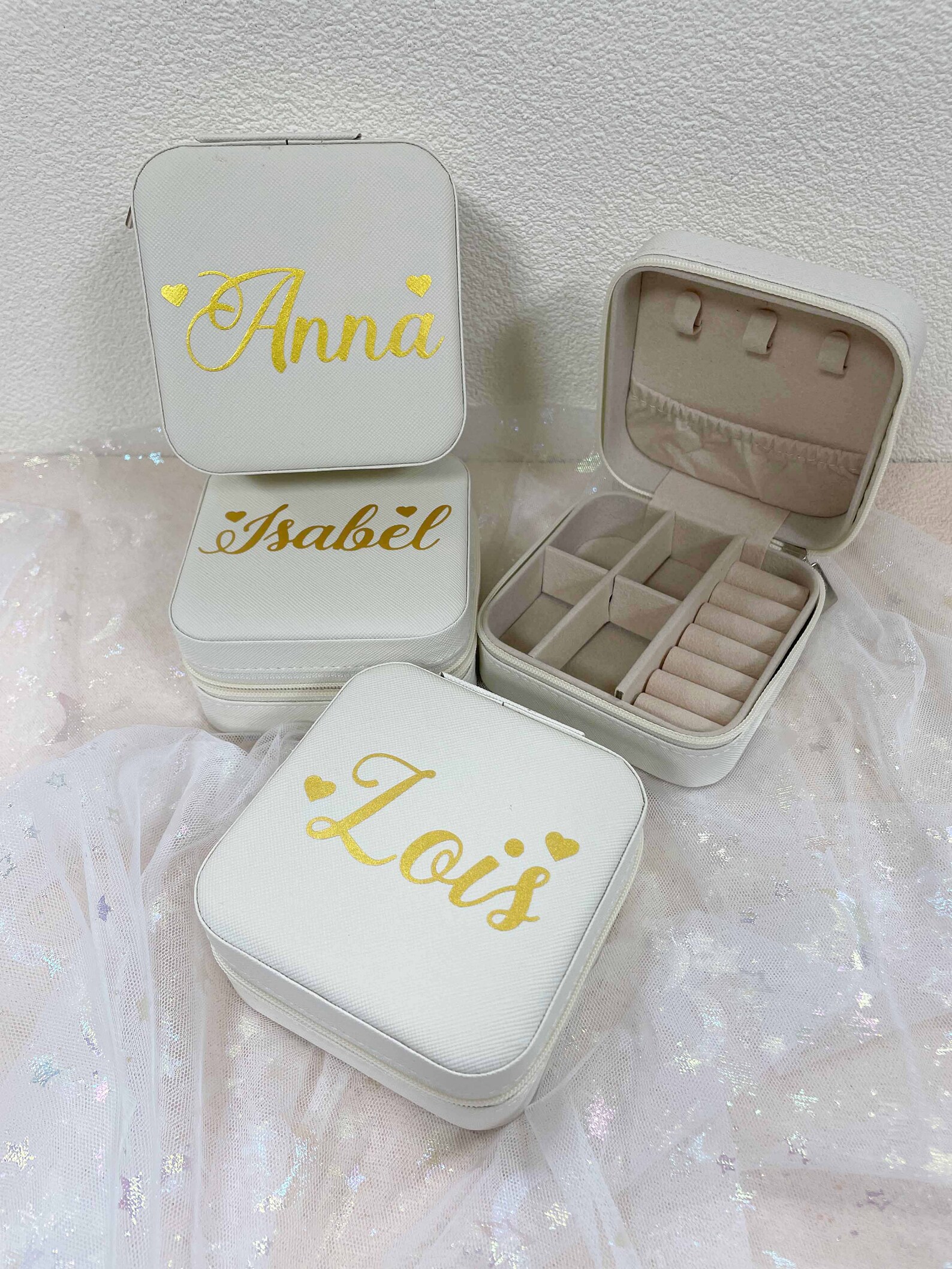 Personalized Jewelry Box Travel Jewelry Case Maid of Honor Etsy