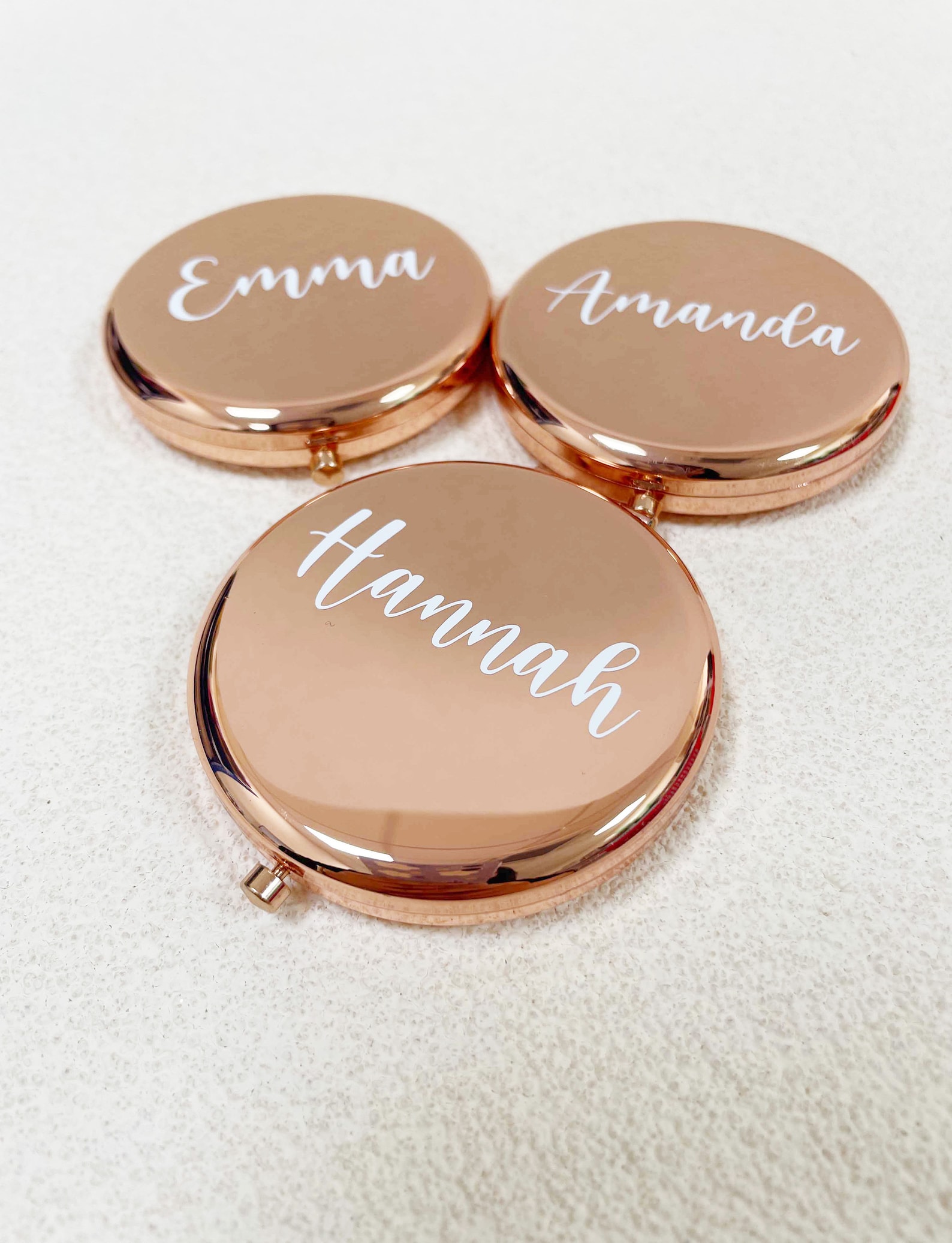 Compact Mirror Wedding Favors Rose Gold Mirror Maid of Honor Etsy