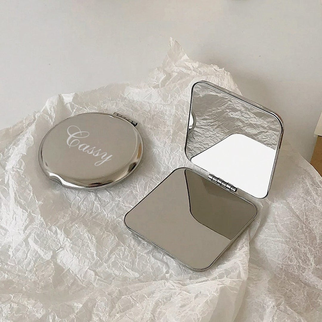 Personalized Engraved Silver Compact Mirror Favor Custom - Etsy Australia