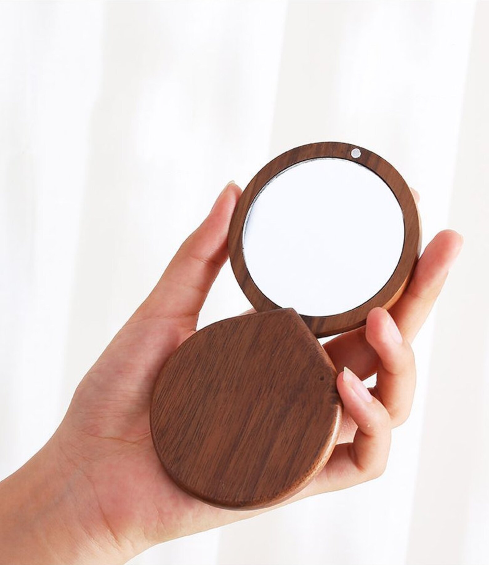 Custom Compact Mirror Compact Wood Mirror Personalized Etsy