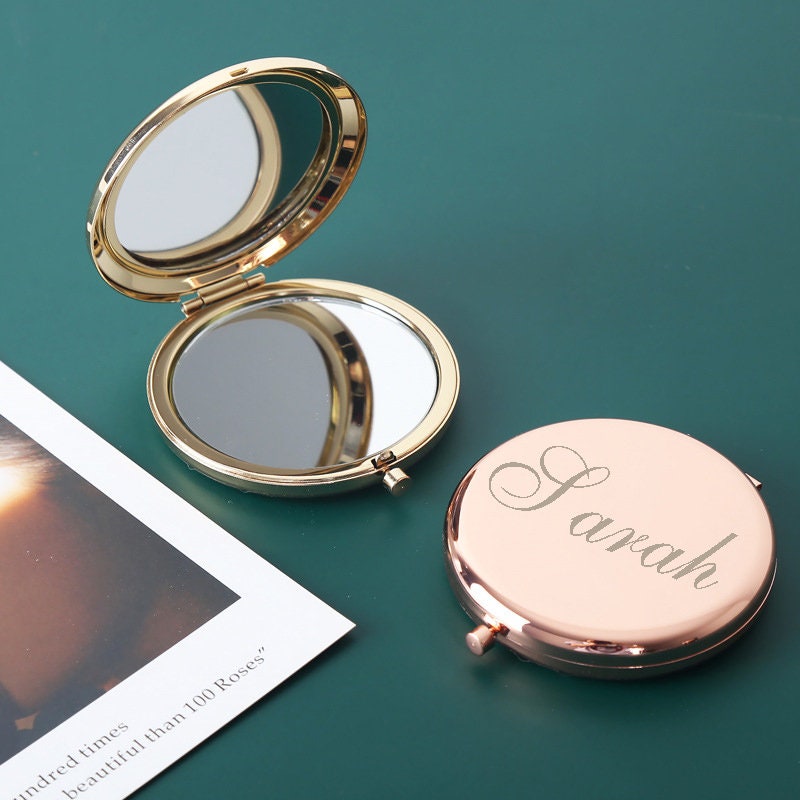 Daughter Gift from Mom Dad Rose Gold Compact Makeup Mirror