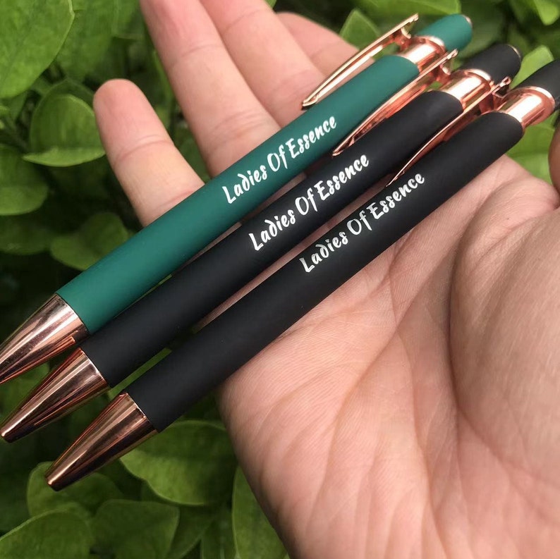 Personalized business pens bulk custom text order custom etsy