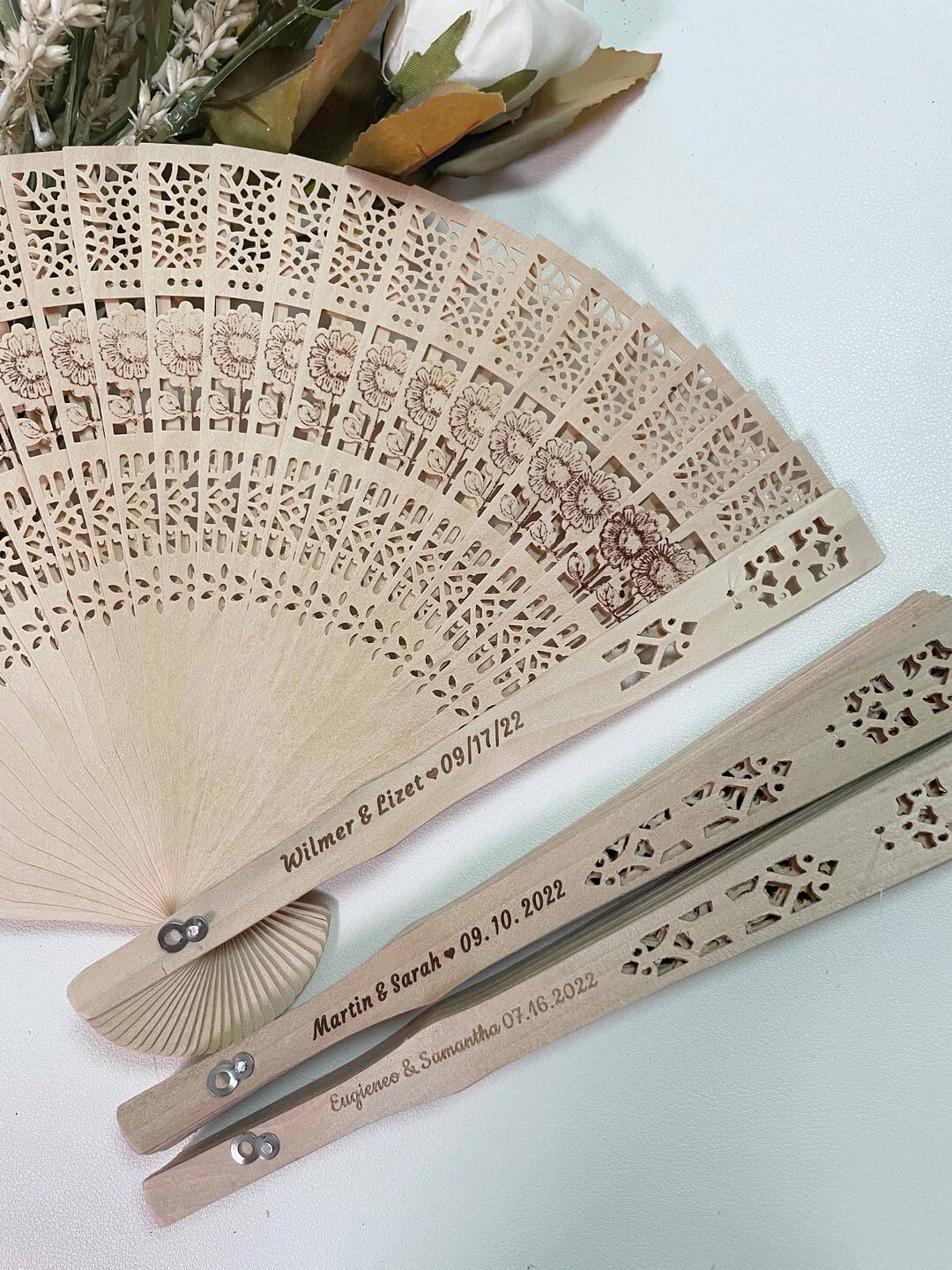 Wedding Personalized Silk Fan Cloth Wedding Favor Gift For Guest Hand