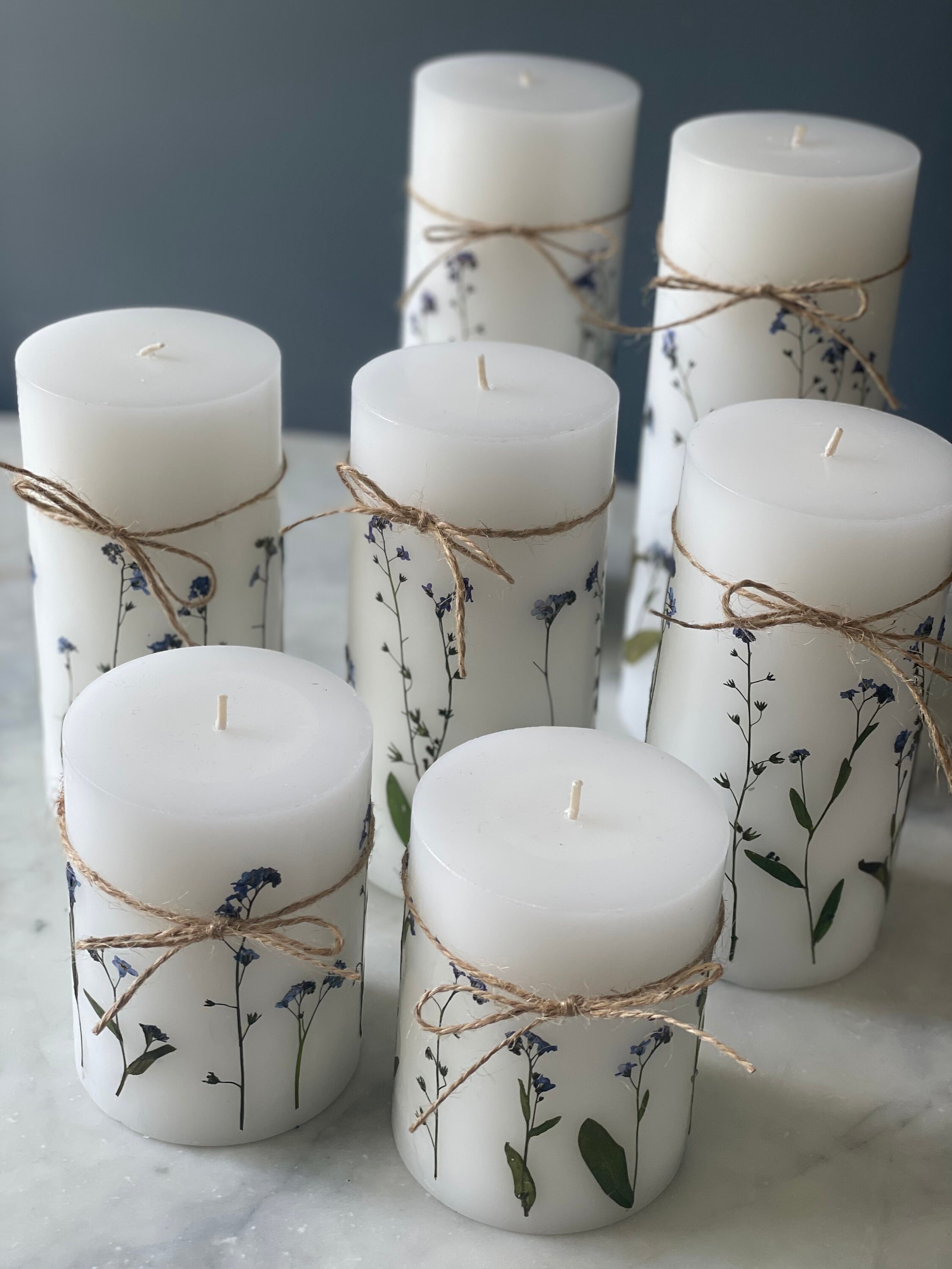 n-042 handmade dried flower candles aromatherapy