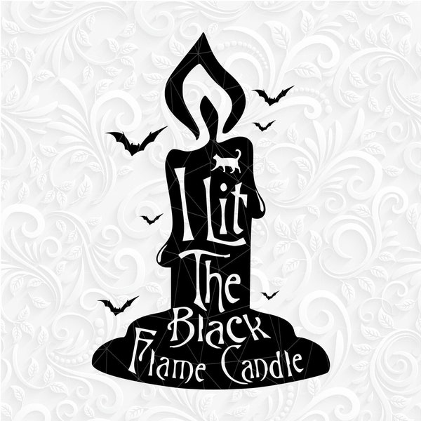Black Flame Candle - Etsy