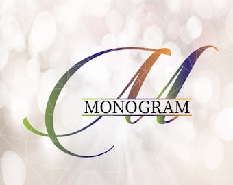 Calligraphy split monogram svg / png / eps / dxf. Monogram split digital alphabet. Split calligraphy letters digital only. Monogram split.