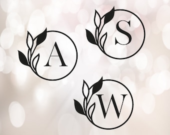Monogramma SVG, lettere monogramma eps, modello monogramma cerchio, monogramma alfabeto cerchio, alfabeto monogramma digitale lettera iniziali digitali