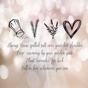 Practical Magic Svg, Salt Rosemary Lavender Love Svg, Magic Spell svg, eps, dxf, png print file vector, Digital Download