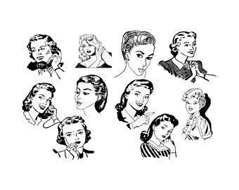 Download Retro Woman Svg Etsy