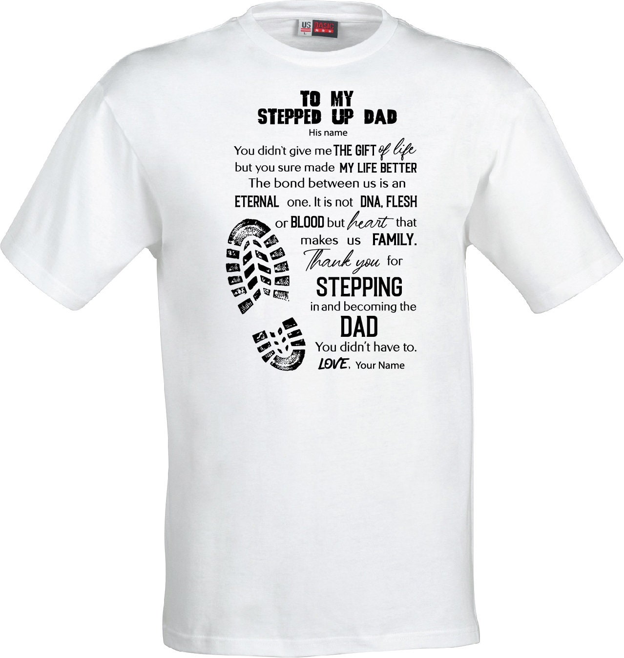 Stepped up Dad Svg, Bonus Dad Svg, Step Dad Svg Eps Dxf Png Print File ...