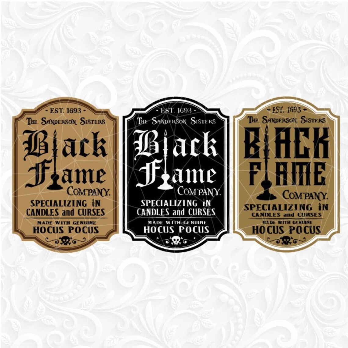 Black Flame Candle Printable Label Printable World Holiday