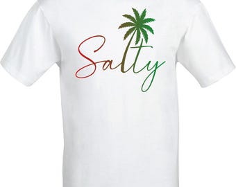 Salty Svg, Png, Eps, Dxf digital design. Summer Svg, Beach Svg, Salty Summer svg, Summer Vibes png, Summer Shirt Svg, Palm Summer Svg.