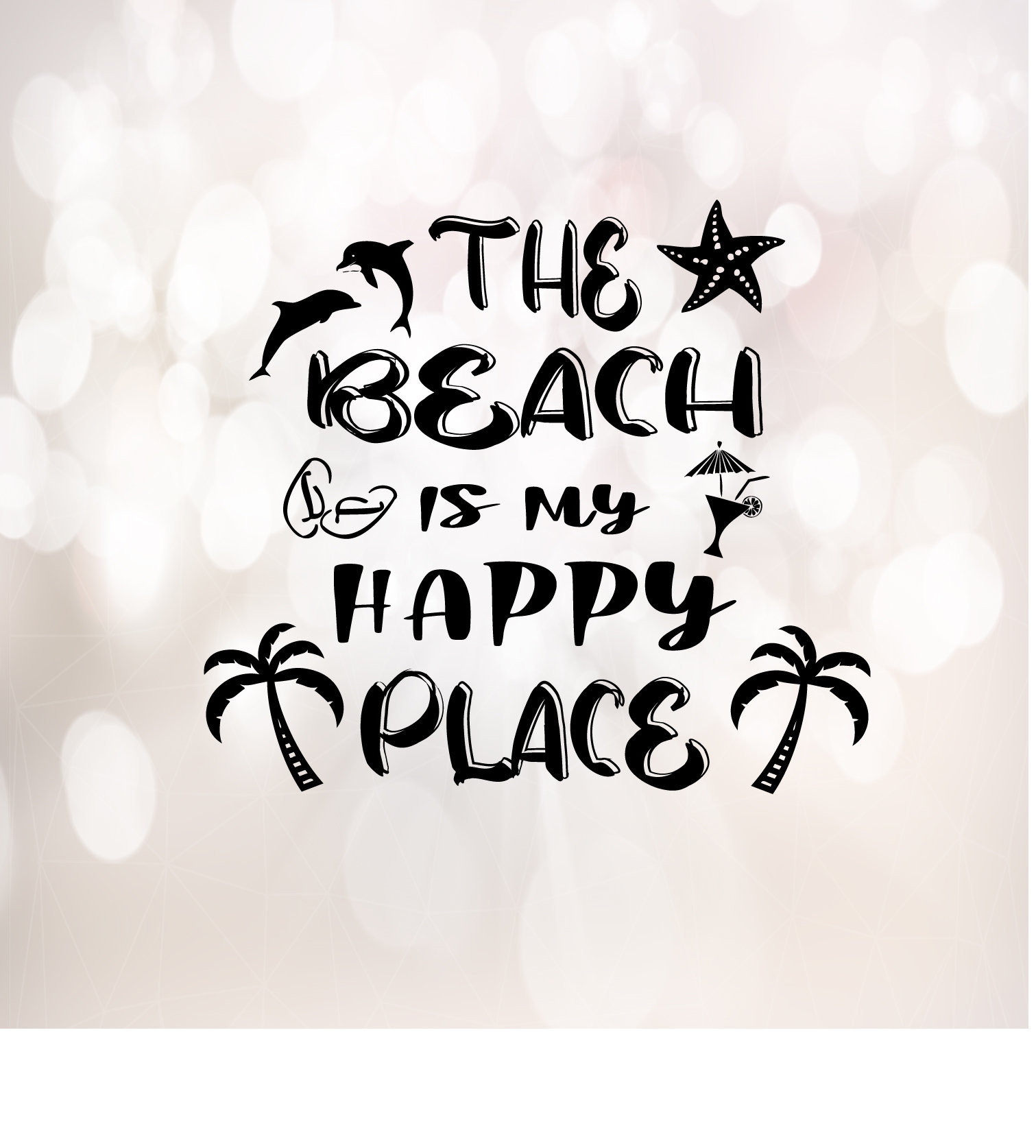 The beach is my happy place svg eps dxf png summer svg Etsy