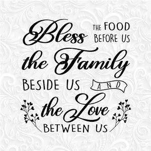 Bless The Food Before Us svg. The Family Beside Us The Love Between Us SVG. Dinner Blessing Svg. Christian Blessings Svg png eps dxf. Bless