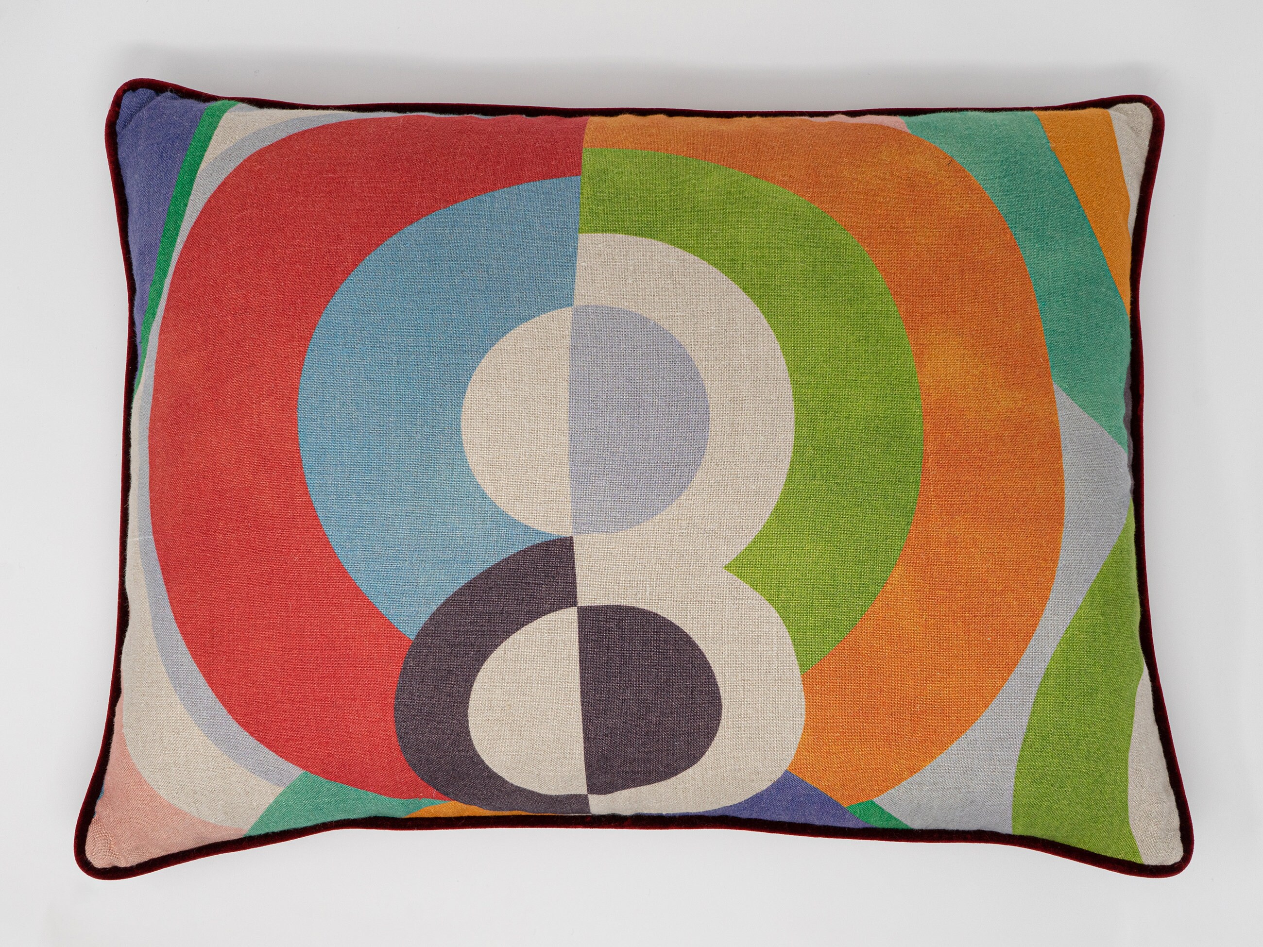 Coussin En Lin Et velours