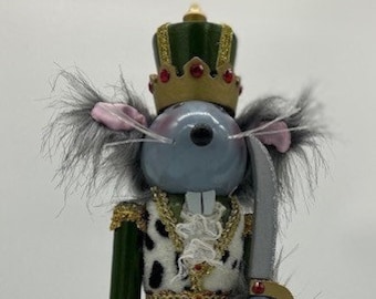 Bombay Mouse King Nutcracker 16 Inches Tall - Christmas Ornament Gift Decor Wooden Original Soldier