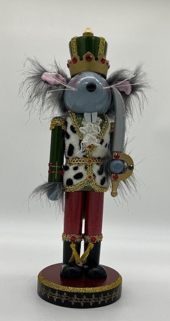 Décoration Casse-Noisette En Bois 12 Pouces - Statue Du Roi Des Souris, Parfaite Pour Noël Et Les Fêtes