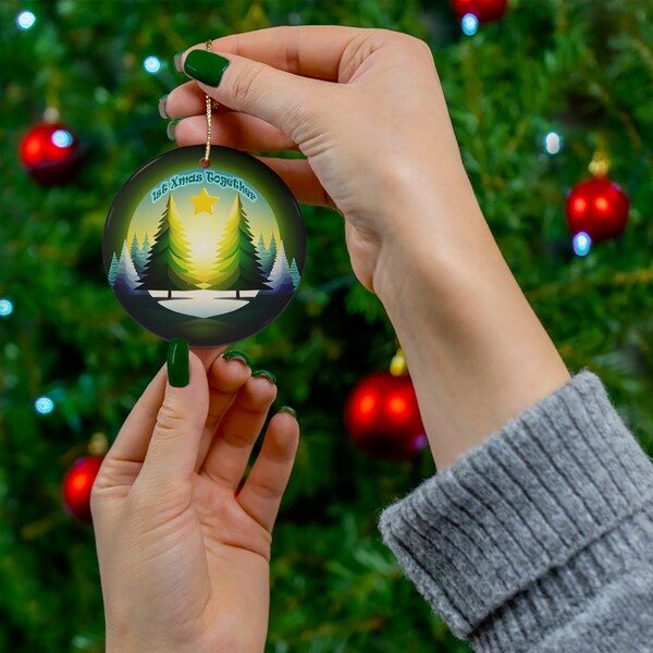 First Christmas Together - Ceramic Ornament, Circle