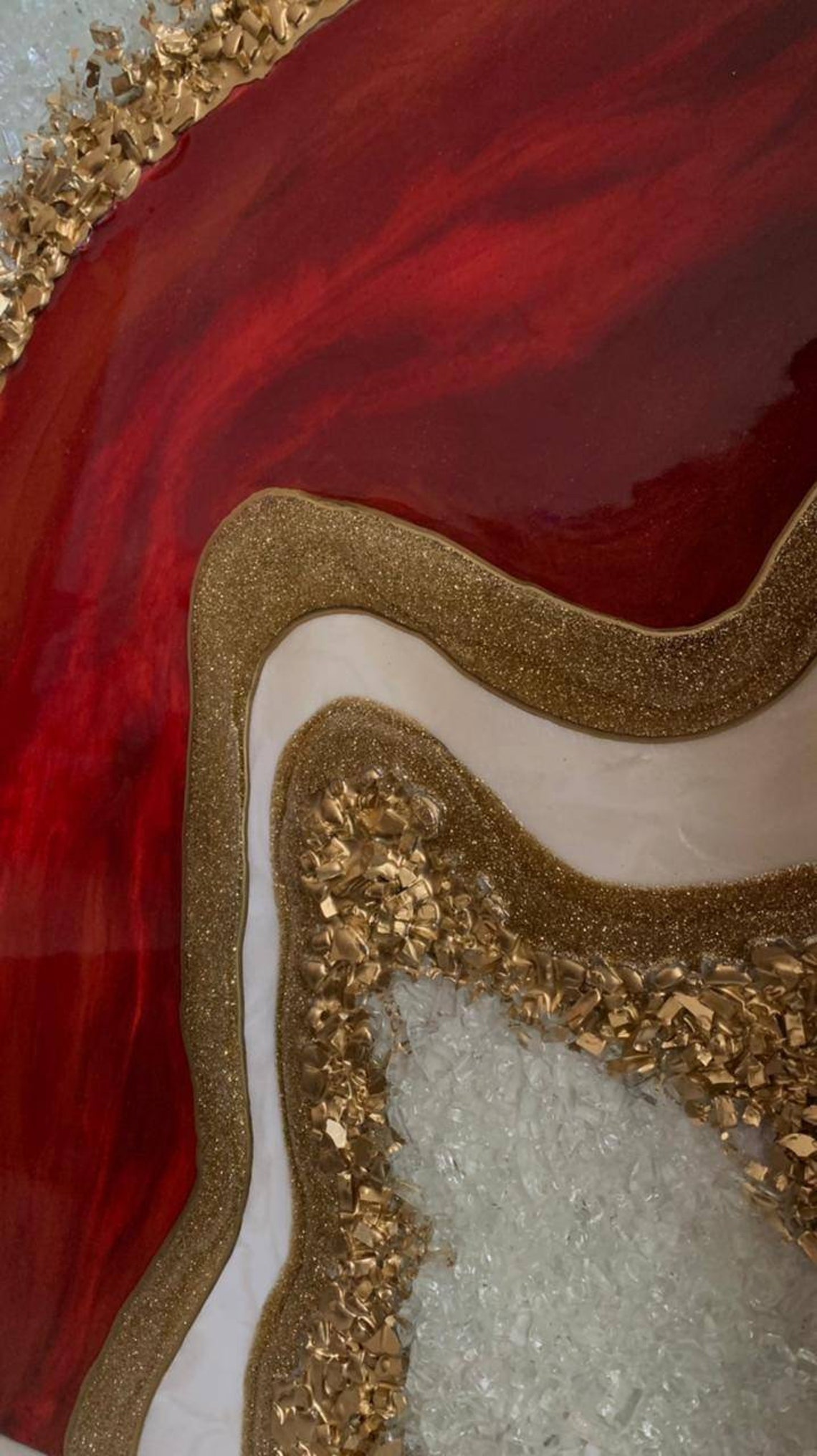 Ready to Ship / Red Resin Geode / Luxury Home / Gift to New Home ...