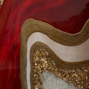 Ready to Ship / Red Resin Geode / Luxury Home / Gift to New Home ...