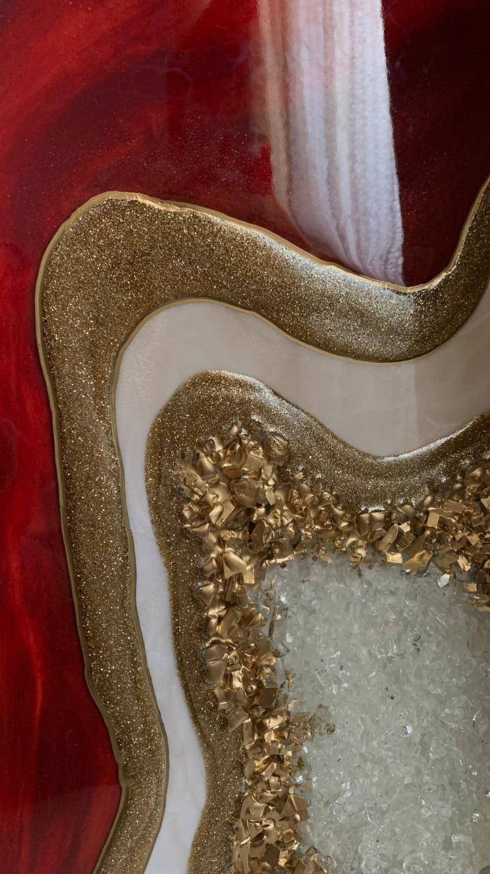 Ready to Ship / Red Resin Geode / Luxury Home / Gift to New Home ...