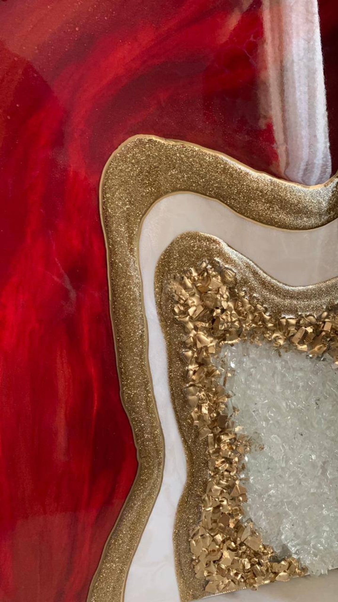 Ready to Ship / Red Resin Geode / Luxury Home / Gift to New Home ...