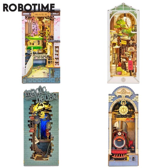 Robotime Rolife DIY Book/Nook Sakura Densya in Books - Etsy España