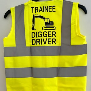 Trainee Digger Driver/ Hi-Viz/Construction jacket for cjldren/ fun play jacket