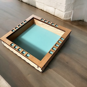 Würfeltablett Holz, Tiefes Würfeltablett, Holzspielbrett, benutzerdefiniertes Spielbrett, Geschenk für Familie, Gamer, D & D, Yahtzee, Würfelspiele, benutzerdefiniertes Holz