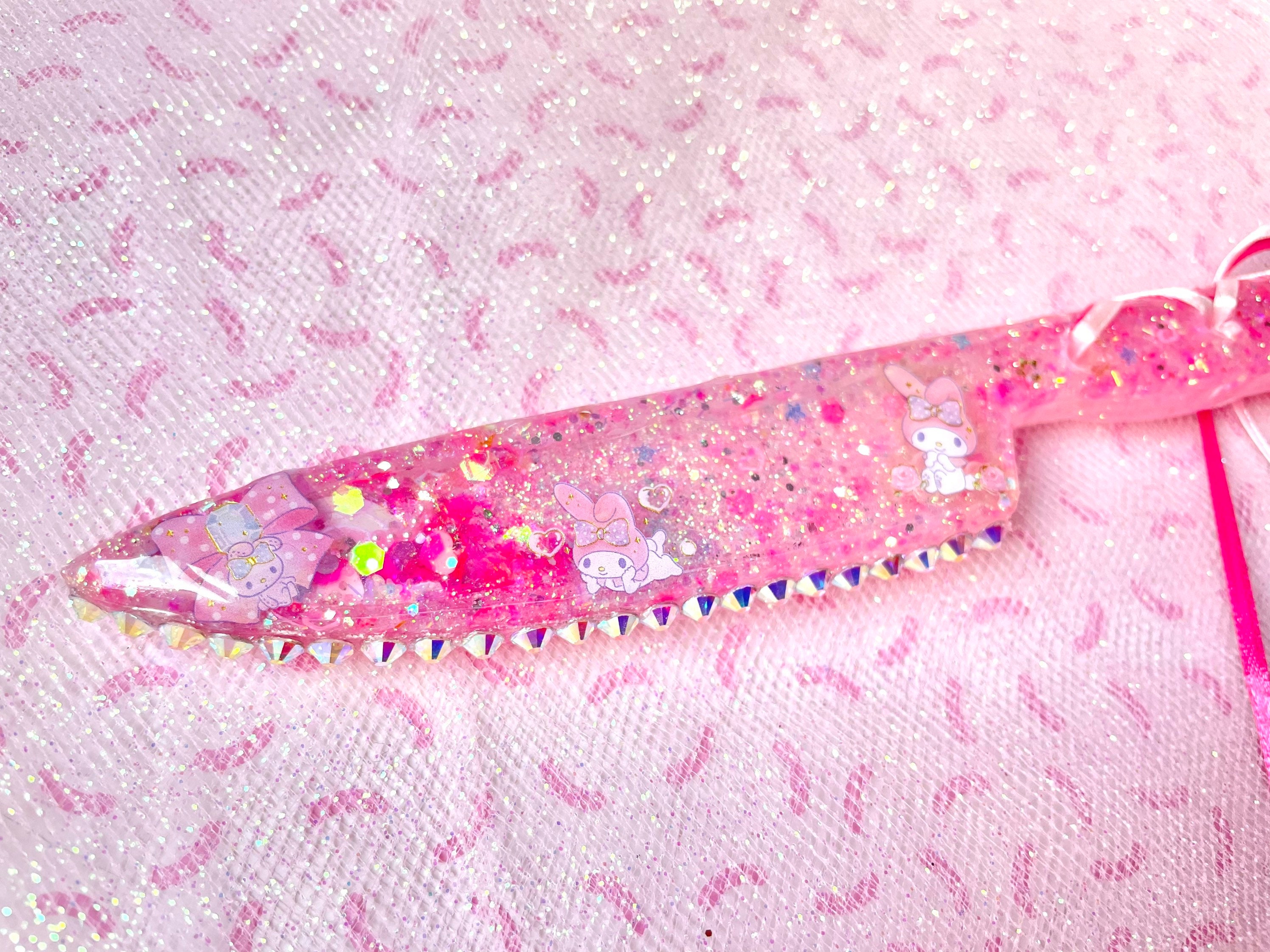 Kawaii Pastel Goth Knife Cute Liquid Shaker Resin Sensory Etsy