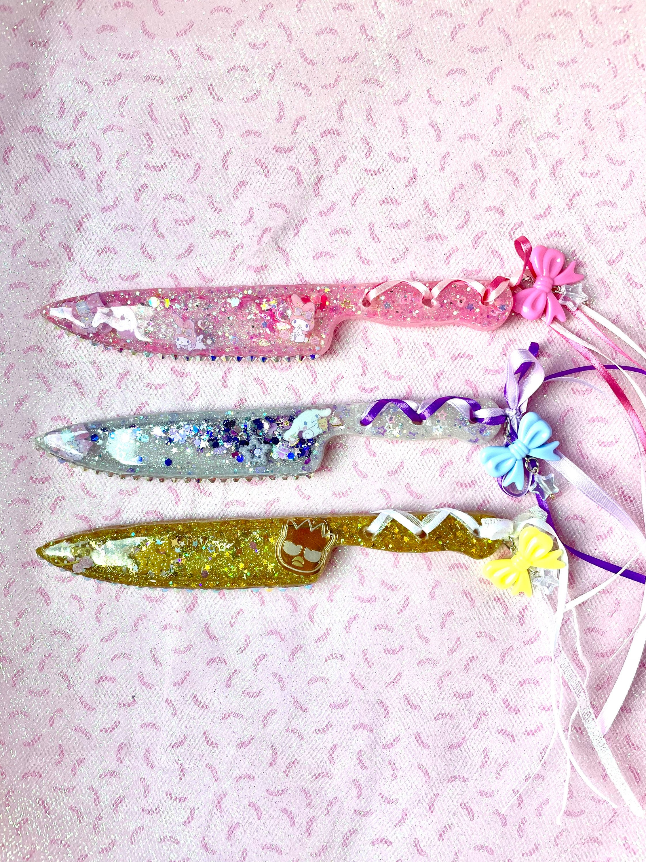 Kawaii Pastel Goth Knife Cute Liquid Shaker Resin Sensory Etsy