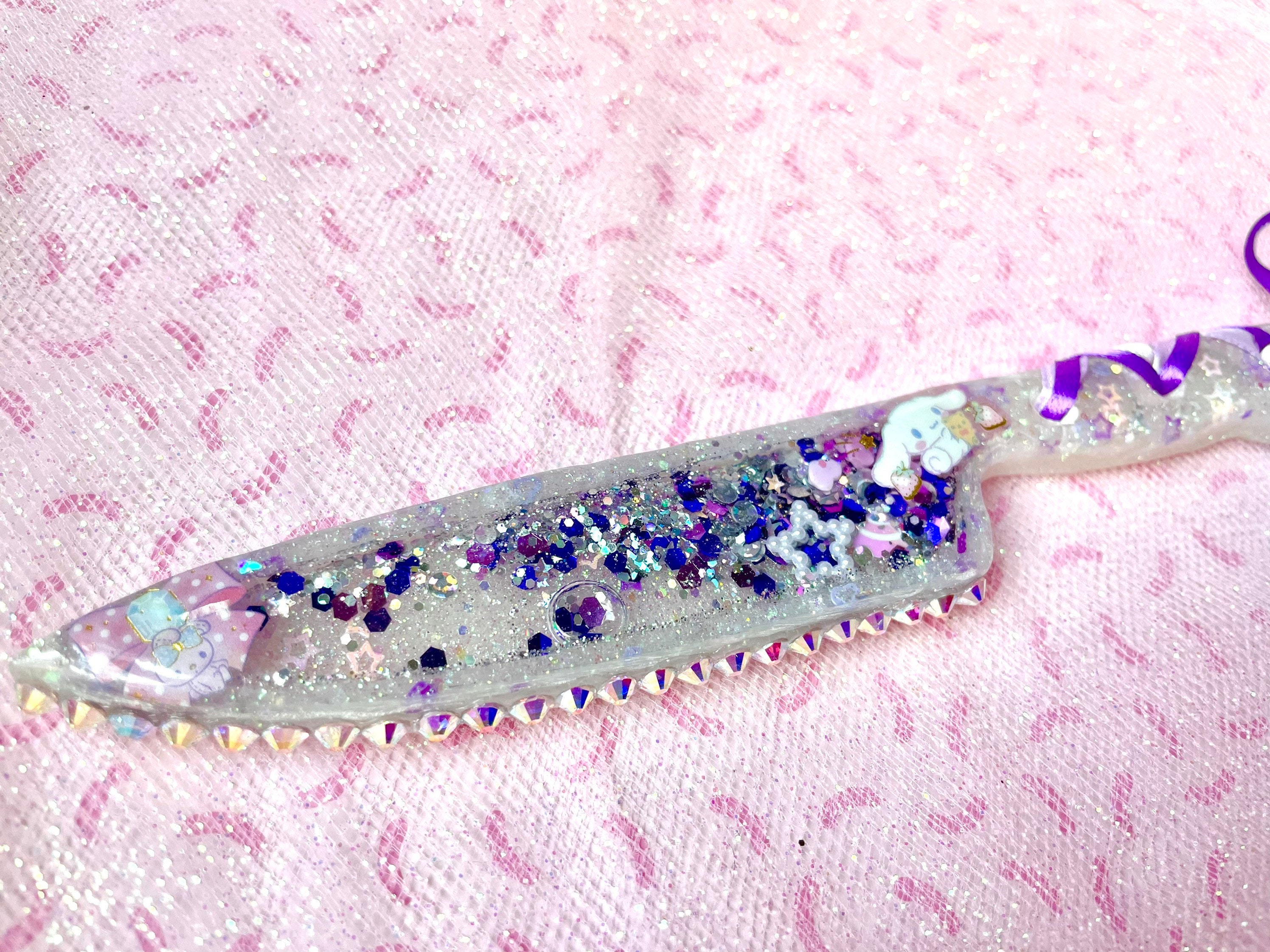 Kawaii Pastel Goth Knife Cute Liquid Shaker Resin Sensory Etsy