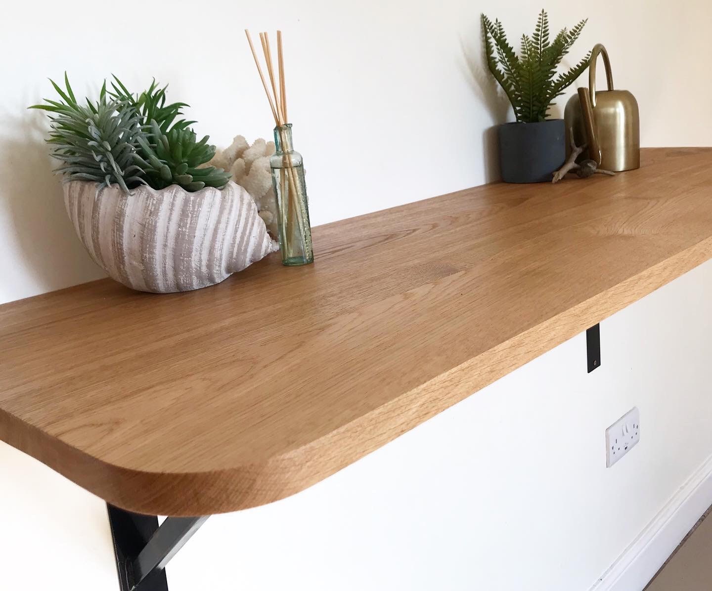 Solid oak sale breakfast bar table