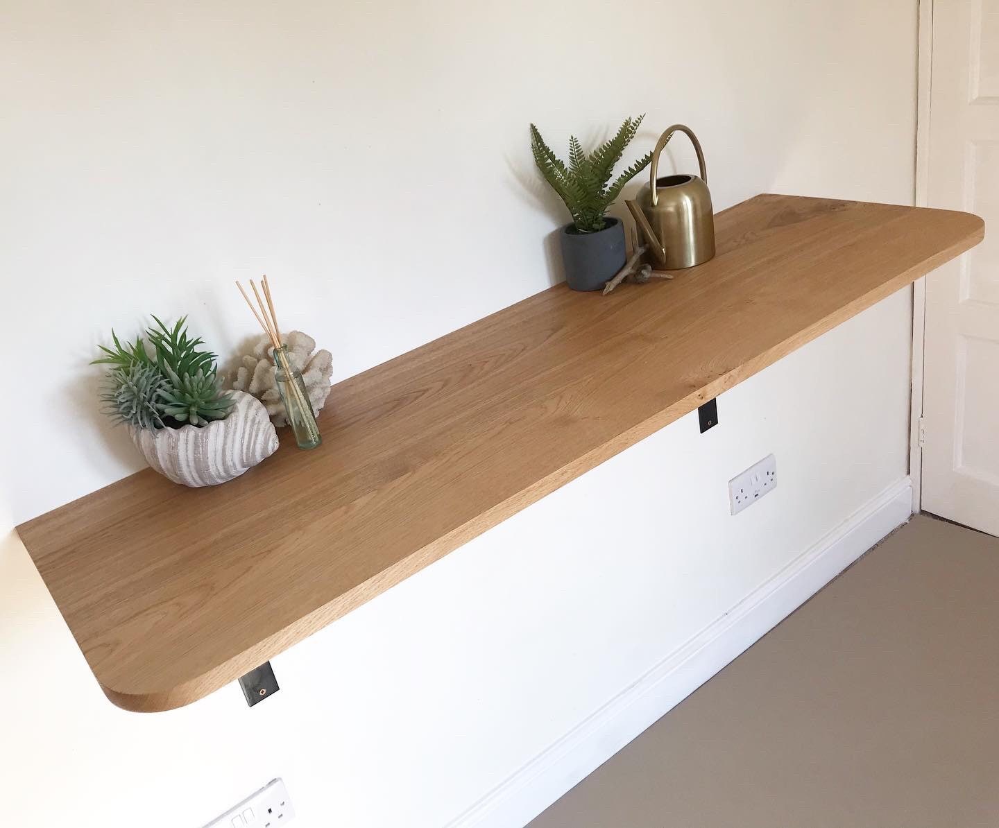 Solid oak sale breakfast bar table