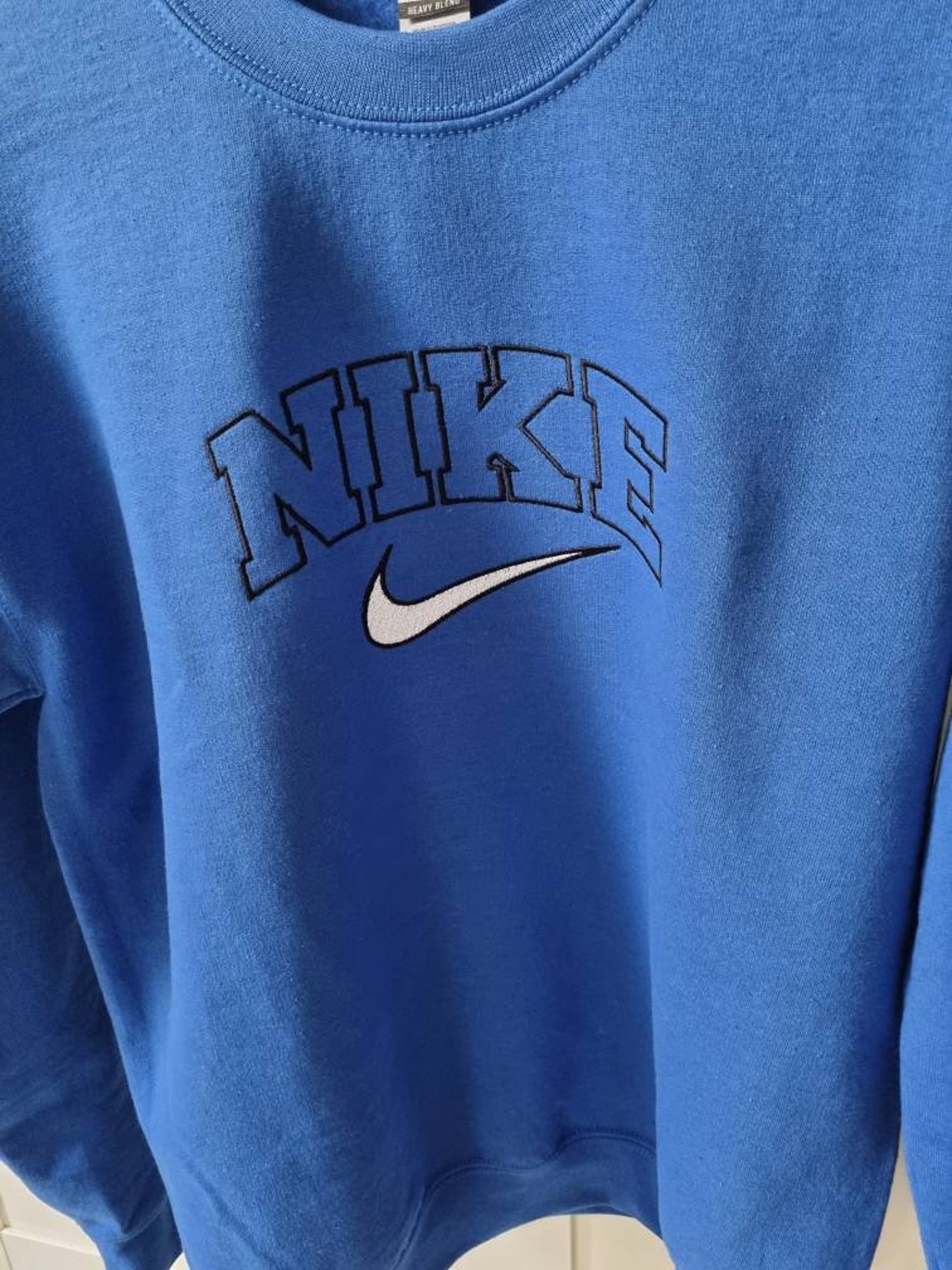 Royal blue nike inspired jumper. | Etsy