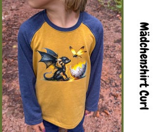 Girls' t-shirt Curl, sizes 74 to 176
