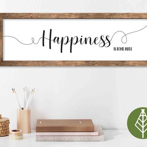 La felicidad es SVG hecha en casa. Impresión tipográfica. Decoración del hogar, archivo cricut, impresiones digitales * Descarga instantánea *