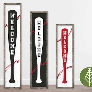 Welcome baseball SVG, file di cricut verticale da baseball per segno portico, decorazione della porta d'ingresso, file digitali per macchine da taglio *Download istantaneo*