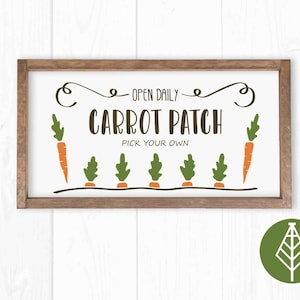Easter Carrot Patch SVG - Printable Sign - Open Daily - Carrot Graphic - Cricut File - Instant Download