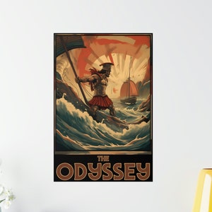 The Odyssey Vintage Propaganda Style Poster, Premium Matte Vertical Poster, Book Poster, Bookish Gift