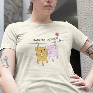 Hanging In There Tee, Gift For Depressed Friend, Mental Health Shirt, Depression Aesthetic Shirt, Unstable Tee