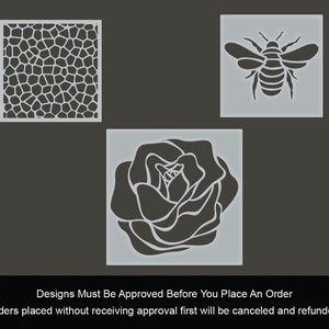 Custom Laser Cut Stencils | Design Your Own stencil | Submit Your Own Design | Mylar Stencil | Max Dimensions 8"x8"