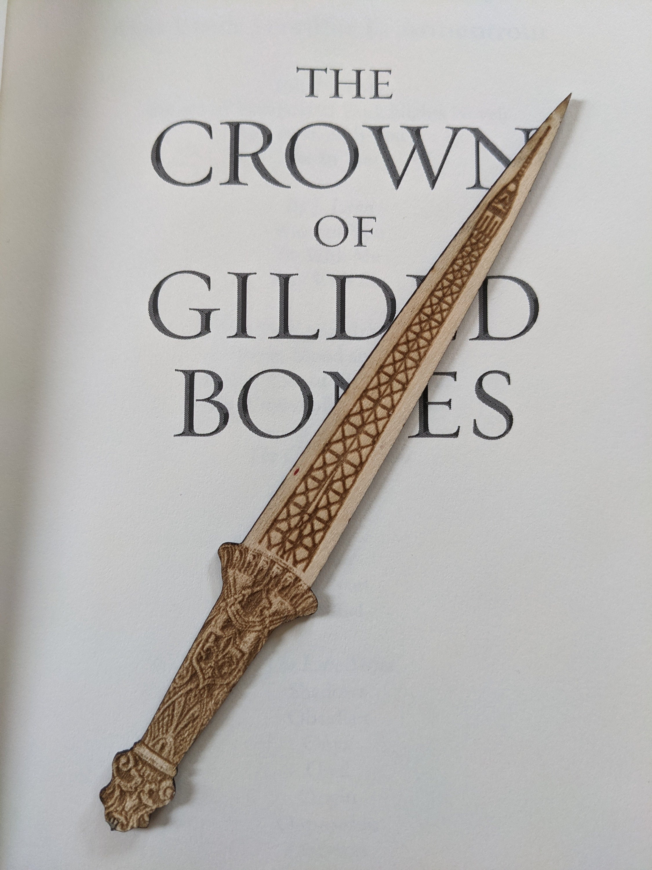 Wooden Dagger Bookmark Laser Engraved From Blood and Ash Etsy