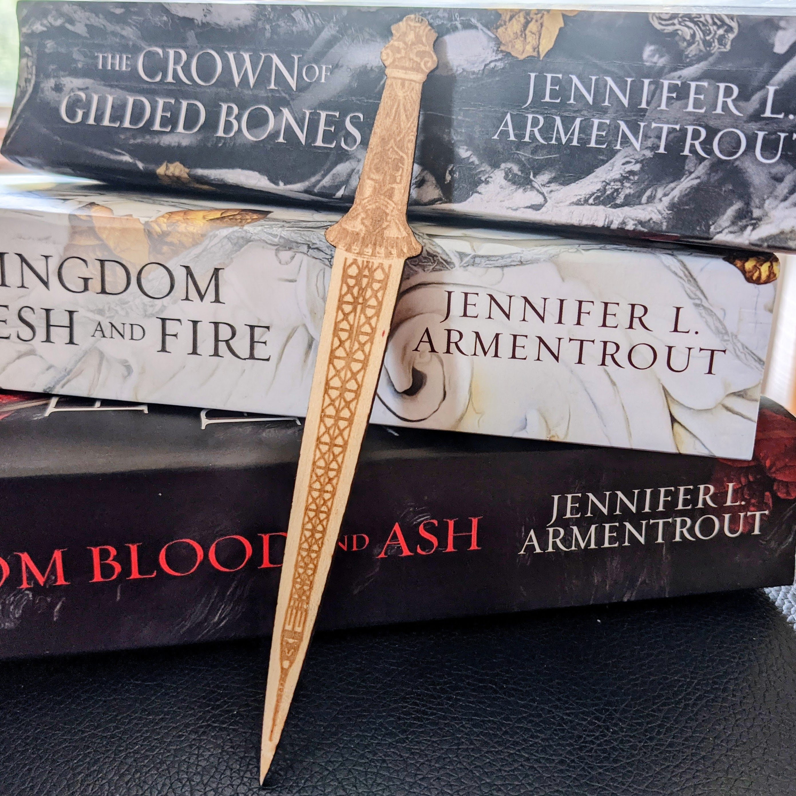 Wooden Dagger Bookmark Laser Engraved From Blood and Ash Etsy