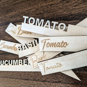 Plant Markers - Plant Stakes - Plant Labels - Laser Engraved - Laser Cut