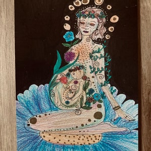 Postkarte „Oma“