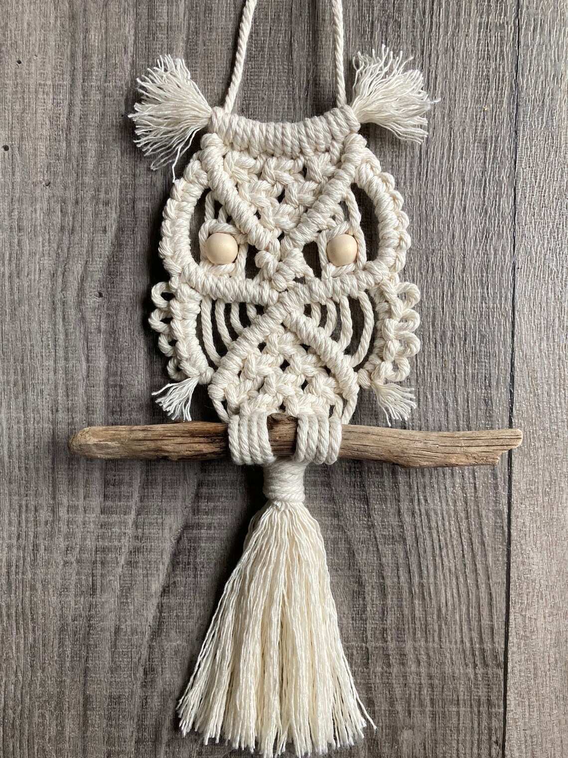 Macramé búho / búho / pared colgante / macramé / pared pequeña | Etsy