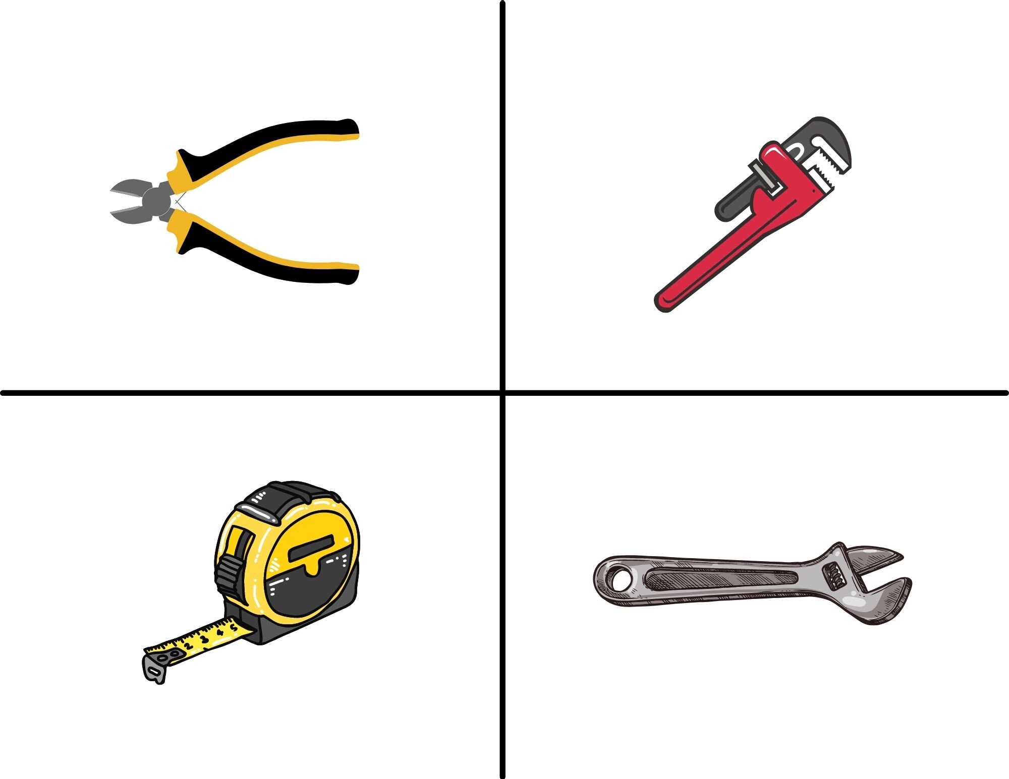 Hand Tools Theme Pictures and Words Learn to read printables | Etsy