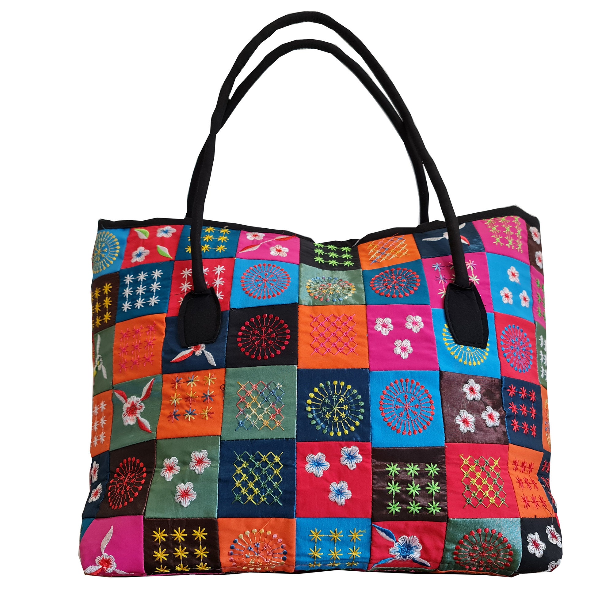 Handmade Embroidered Decorative Fabric Handles Bag Shoulder Etsy.de